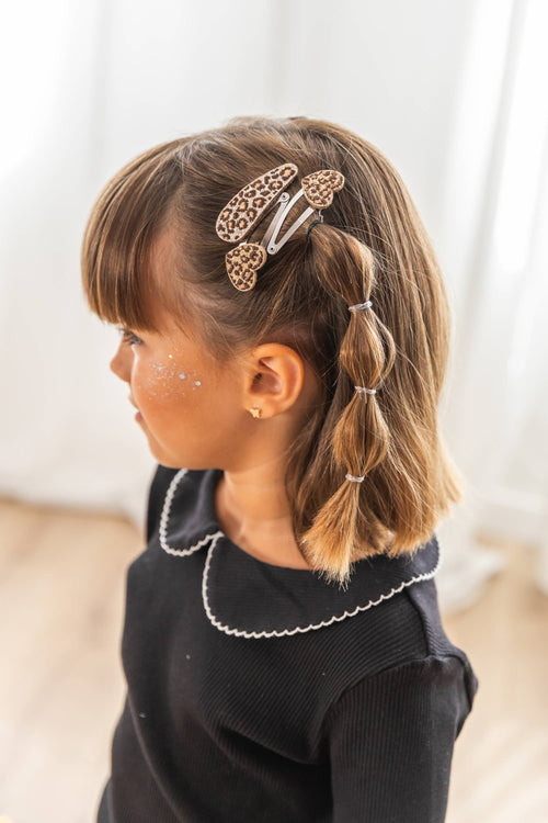 Barrettes cœurs Léo (paire)