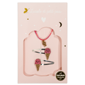Coffret Candy Kiss - Barrettes Ice cream framboise & bracelet Candy Kiss (bonbon)