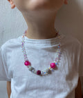 Collier rose givré