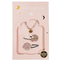 Coffret Pearly - Barrettes Pearly & Bracelet Mitsi Glycine (coquillage)